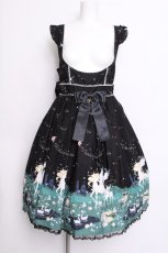 画像1: metamorphose / twinkle journeyフロントあきジャンパスカート  黒 S-26-06-11-050-ME-OP-AS-ZS (1)