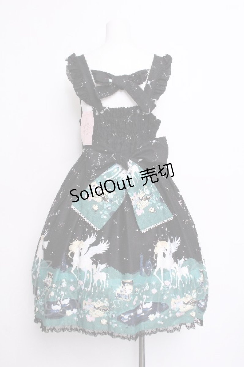 画像4: metamorphose / twinkle journeyフロントあきジャンパスカート  黒 S-26-06-11-050-ME-OP-AS-ZS (4)