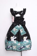 画像4: metamorphose / twinkle journeyフロントあきジャンパスカート  黒 S-26-06-11-050-ME-OP-AS-ZS (4)