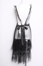 画像3: m petit by misako / ドットチュールエプロン M 黒 S-26-06-11-051-LO-OP-HR-ZS (3)