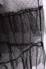 画像4: m petit by misako / ドットチュールエプロン M 黒 S-26-06-11-051-LO-OP-HR-ZS (4)