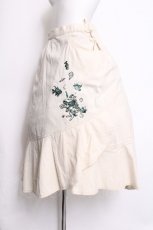 画像3: PINK HOUSE / うさぎ刺繍入りデニムスカート  アイボリー S-26-06-11-053-LO-SK-HR-ZS (3)