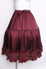 画像1: axes femme kawaii / ミディフリルペチスカート  エンジ S-26-06-11-055-AX-SK-HR-ZS (1)