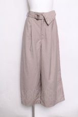 画像1: axes femme / ベルトデザインワイドパンツ  ベージュ S-26-06-11-060-AX-PA-AS-ZS (1)