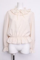 画像1: m petit by misako / フリルペプラムブラウス M ベージュ S-26-06-11-020-LO-BL-HR-ZS (1)