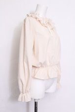 画像2: m petit by misako / フリルペプラムブラウス M ベージュ S-26-06-11-020-LO-BL-HR-ZS (2)