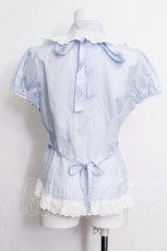 画像3: BABY,THE STARS SHINE BRIGHT / ストライプジャボ付きブラウス  サックス S-26-06-11-022-BA-BL-AS-ZS (3)