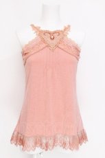画像1: axes femme / ハートレースキャミソール  ピンク S-26-06-12-029-AX-TO-HR-ZS (1)
