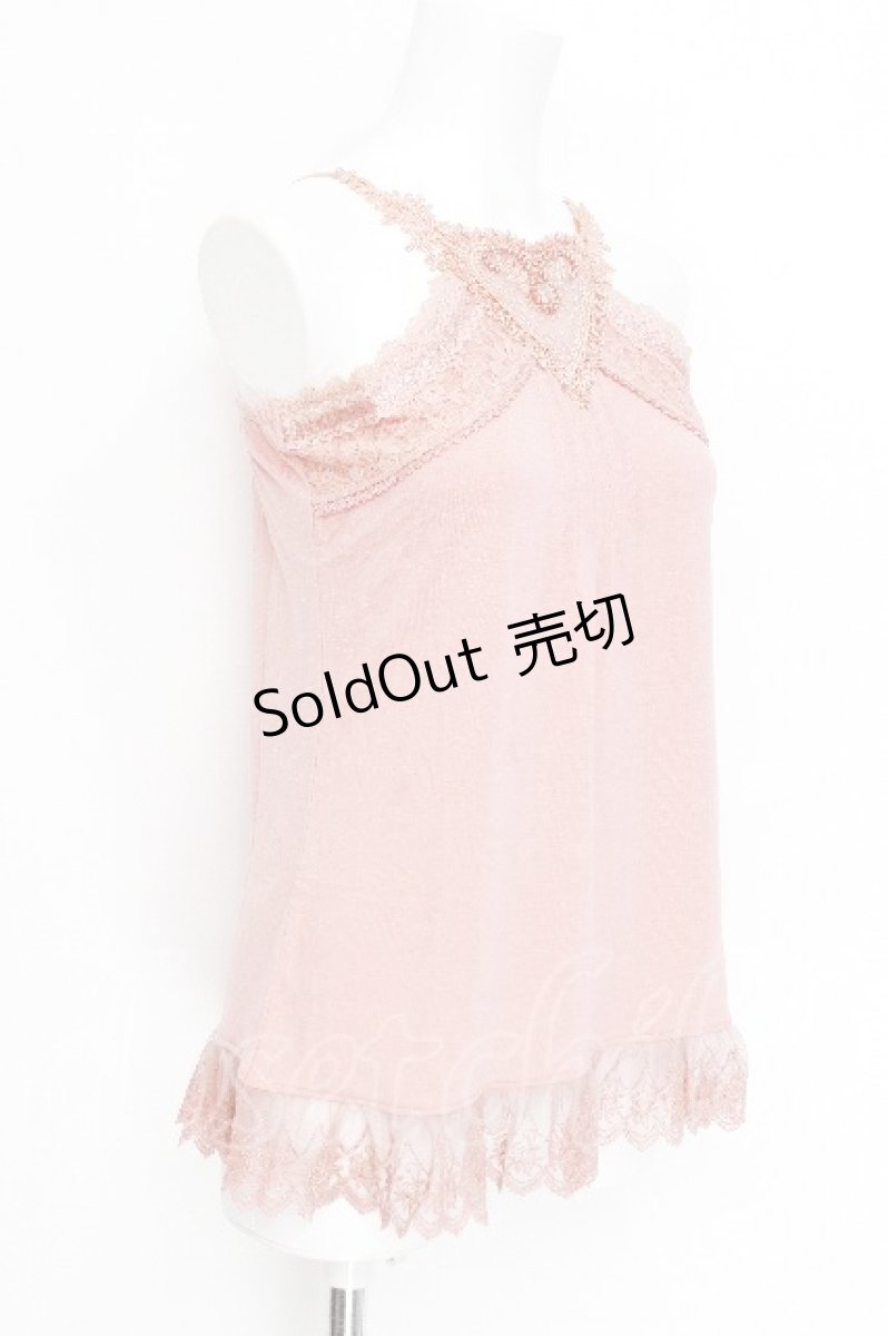 画像3: axes femme / ハートレースキャミソール  ピンク S-26-06-12-029-AX-TO-HR-ZS (3)