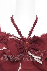 画像4: axes femme / ホルター付BIGリボンキャミ  ワイン S-26-06-12-030-AX-TO-HR-ZS (4)