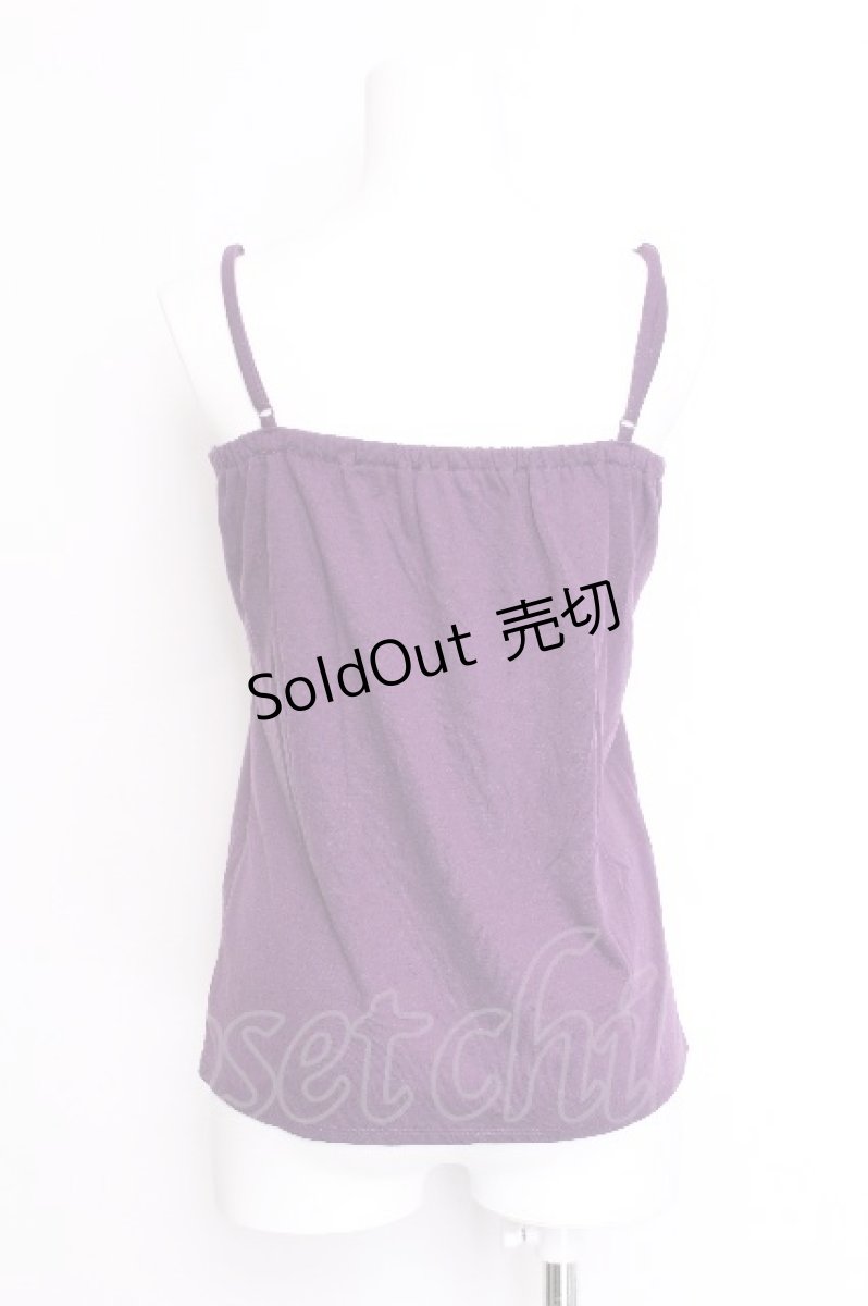 画像2: axes femme / 蝶レース使いパールキャミソール  パープル S-26-06-12-033-AX-TO-HR-ZS (2)