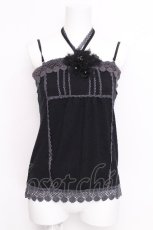画像1: axes femme / /レースホルターキャミ  黒 S-26-06-12-034-AX-TO-HR-ZS (1)