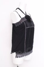 画像3: axes femme / /レースホルターキャミ  黒 S-26-06-12-034-AX-TO-HR-ZS (3)