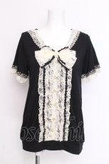 画像1: axes femme / レースリボンブロッキングPO  黒 S-26-06-12-036-AX-TO-HR-ZS (1)