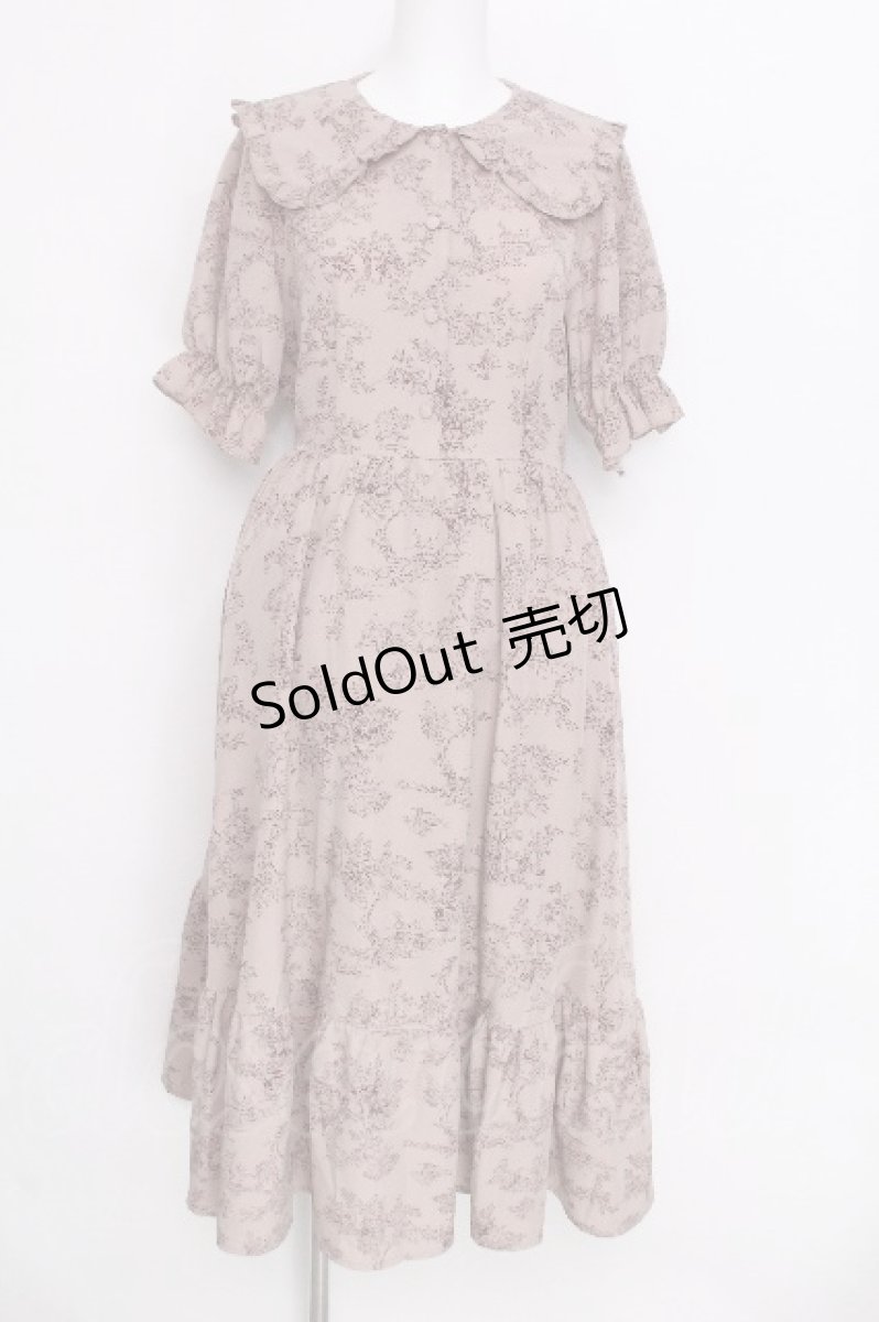 画像1: m petit by misako / トワルドジュイセーラーワンピース M ピンク S-26-06-12-044-LO-OP-HR-ZS (1)