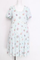 画像1: Franche Lippee / パンジープリントワンピース  サックス S-26-06-12-046-LO-OP-HR-ZS (1)