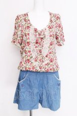 画像1: axes femme / デニム切替シフォンオールインワン   S-26-06-12-048-AX-OP-HR-ZS (1)