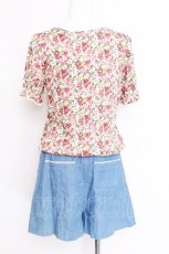 画像2: axes femme / デニム切替シフォンオールインワン   S-26-06-12-048-AX-OP-HR-ZS (2)