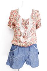画像1: axes femme / デニム切替シフォンオールインワン   S-26-06-12-049-AX-OP-HR-ZS (1)