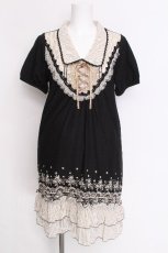 画像1: axes femme / ストライプブロッキングチュニ  黒 S-26-06-12-051-AX-OP-HR-ZS (1)