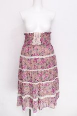 画像1: axes femme / ローズプリントシフォンスカート  ピンク S-26-06-12-055-AX-SK-HR-ZS (1)