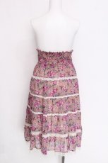 画像2: axes femme / ローズプリントシフォンスカート  ピンク S-26-06-12-055-AX-SK-HR-ZS (2)
