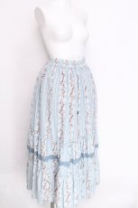 画像3: axes femme / ストライプ花柄2wayスカート  サックス S-26-06-12-056-AX-SK-HR-ZS (3)