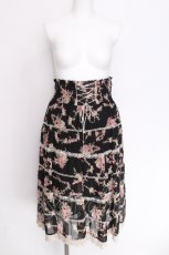 画像1: axes femme / 花柄シフォンスカート  黒 S-26-06-12-060-AX-BL-HR-ZS (1)