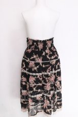 画像2: axes femme / 花柄シフォンスカート  黒 S-26-06-12-060-AX-BL-HR-ZS (2)