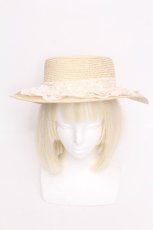 画像2: axes femme / レースリボンフリルカンカン帽  オフ S-26-06-12-008-AX-AC-HR-ZS (2)