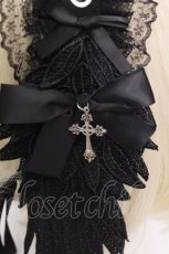 画像3: Asheri / 羽付きリボンレースヘッドドレス  黒 S-26-06-12-001-LO-AC-HR-ZS (3)