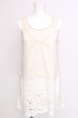 画像1: axes femme / 裾レースロングタンク  キナリ S-26-06-12-019-AX-TO-HR-ZS (1)