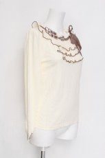 画像3: axes femme / クローバーモチーフプルオーバー  キナリ S-26-06-12-024-AX-TO-HR-ZS (3)