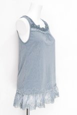 画像3: axes femme / 裾チュールタンク  サックス S-26-06-12-027-AX-TO-HR-ZS (3)