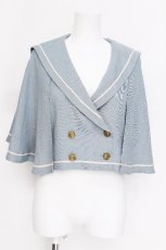 画像1: Kurumi Collaboration / TT*KRMセーラーケープ S サックス S-26-06-12-028-LO-JA-HR-ZS (1)