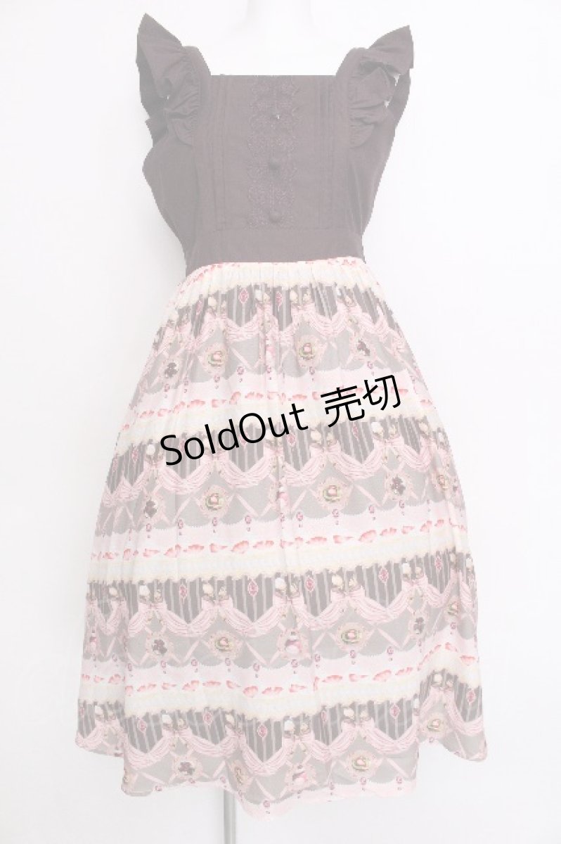 画像1: axes femme POETIQUE / ガトーシュクレフリルワンピース M 茶 S-26-06-14-038-AX-OP-SZ-ZS (1)