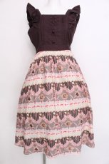 画像1: axes femme POETIQUE / ガトーシュクレフリルワンピース M 茶 S-26-06-14-038-AX-OP-SZ-ZS (1)