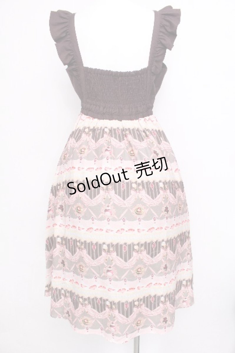 画像2: axes femme POETIQUE / ガトーシュクレフリルワンピース M 茶 S-26-06-14-038-AX-OP-SZ-ZS (2)