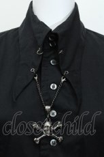 画像3: BPN FOR MEN / 燕尾ブラウス  黒 S-26-06-15-046-GO-BL-AS-ZS (3)
