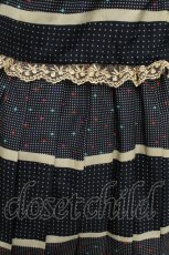 画像5: axes femme / ドットボーダー柄ワンピース M ネイビー S-26-06-16-044-AX-OP-HR-ZS (5)