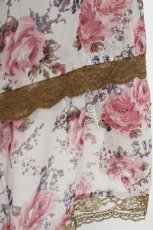 画像3: axes femme / 花柄シフォンスカート  白ｘピンク S-26-06-16-051-AX-BL-HR-ZS (3)