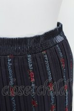 画像2: axes femme / ローズプリントシフォンスカート  ブルー S-26-06-16-052-AX-SK-HR-ZS (2)
