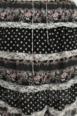画像3: axes femme / 花柄シフォンスカート  黒 S-26-06-16-054-AX-BL-HR-ZS (3)