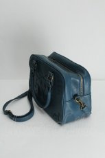 画像2: metamorphose / スワン刺繍入りWファスナーBAG  ブルーグリーン S-26-06-16-008-ME-BG-HR-ZS (2)
