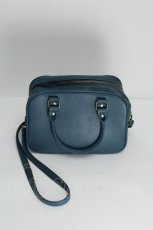 画像3: metamorphose / スワン刺繍入りWファスナーBAG  ブルーグリーン S-26-06-16-008-ME-BG-HR-ZS (3)