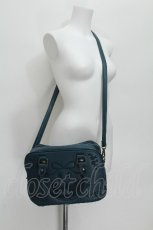 画像5: metamorphose / スワン刺繍入りWファスナーBAG  ブルーグリーン S-26-06-16-008-ME-BG-HR-ZS (5)