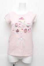 画像1: MILK / カップケーキキャンドルTシャツ  ピンク S-26-06-16-009-ML-TO-HR-ZS (1)