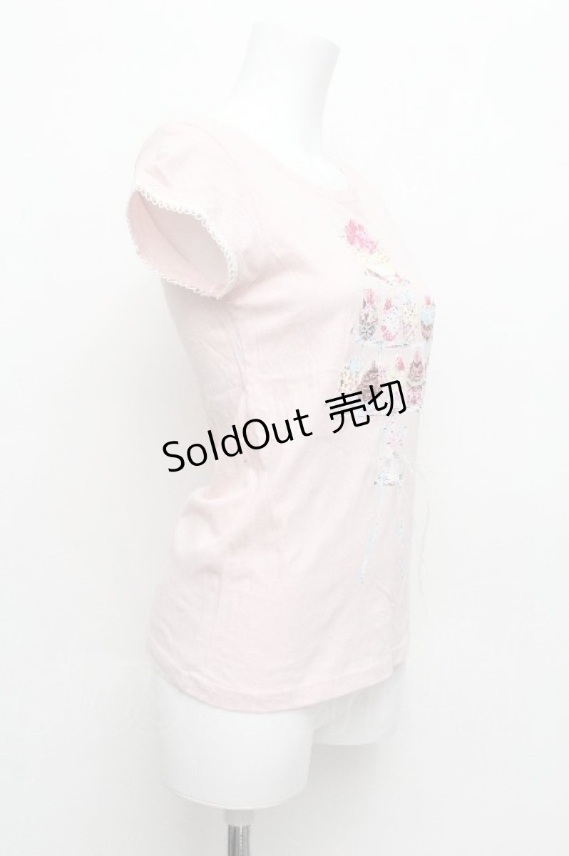 画像2: MILK / カップケーキキャンドルTシャツ  ピンク S-26-06-16-009-ML-TO-HR-ZS (2)