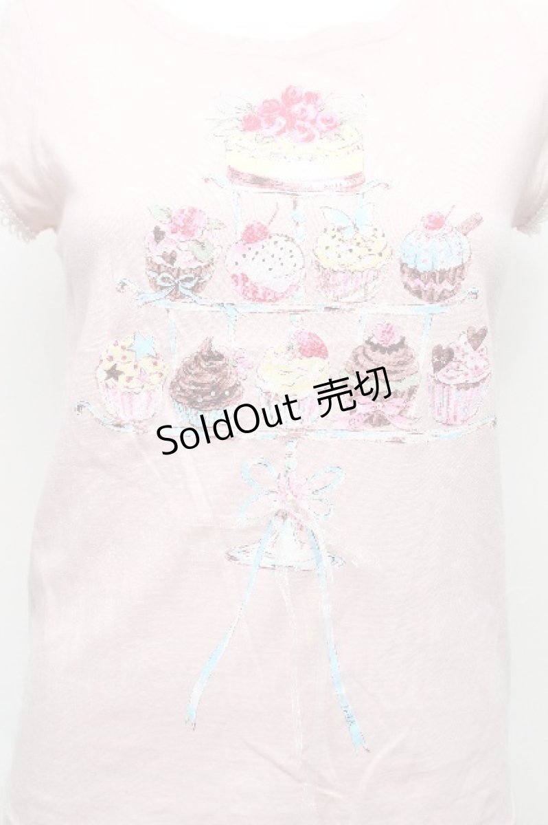 画像4: MILK / カップケーキキャンドルTシャツ  ピンク S-26-06-16-009-ML-TO-HR-ZS (4)