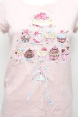 画像4: MILK / カップケーキキャンドルTシャツ  ピンク S-26-06-16-009-ML-TO-HR-ZS (4)